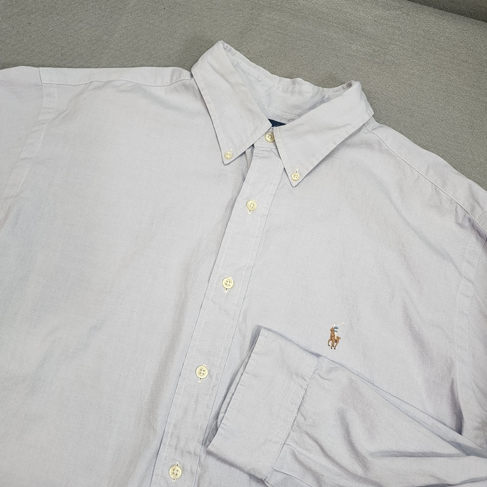 Ralph Lauren Classic Fit Long Sleeve Button Down Shirt Light Blue‎ Mens 18 34/35